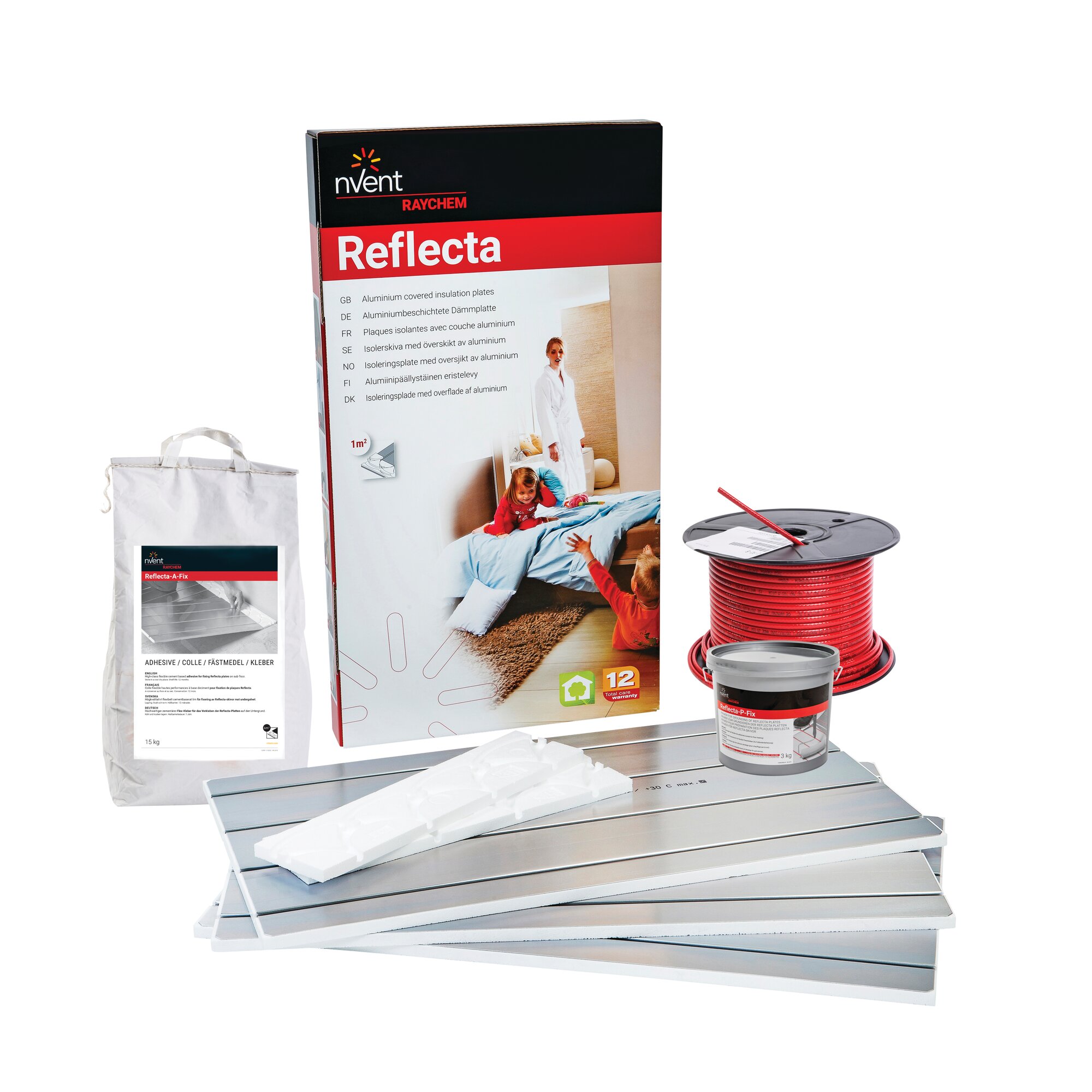 T2Rød og Reflecta selvregulerende gulvvarmesystem